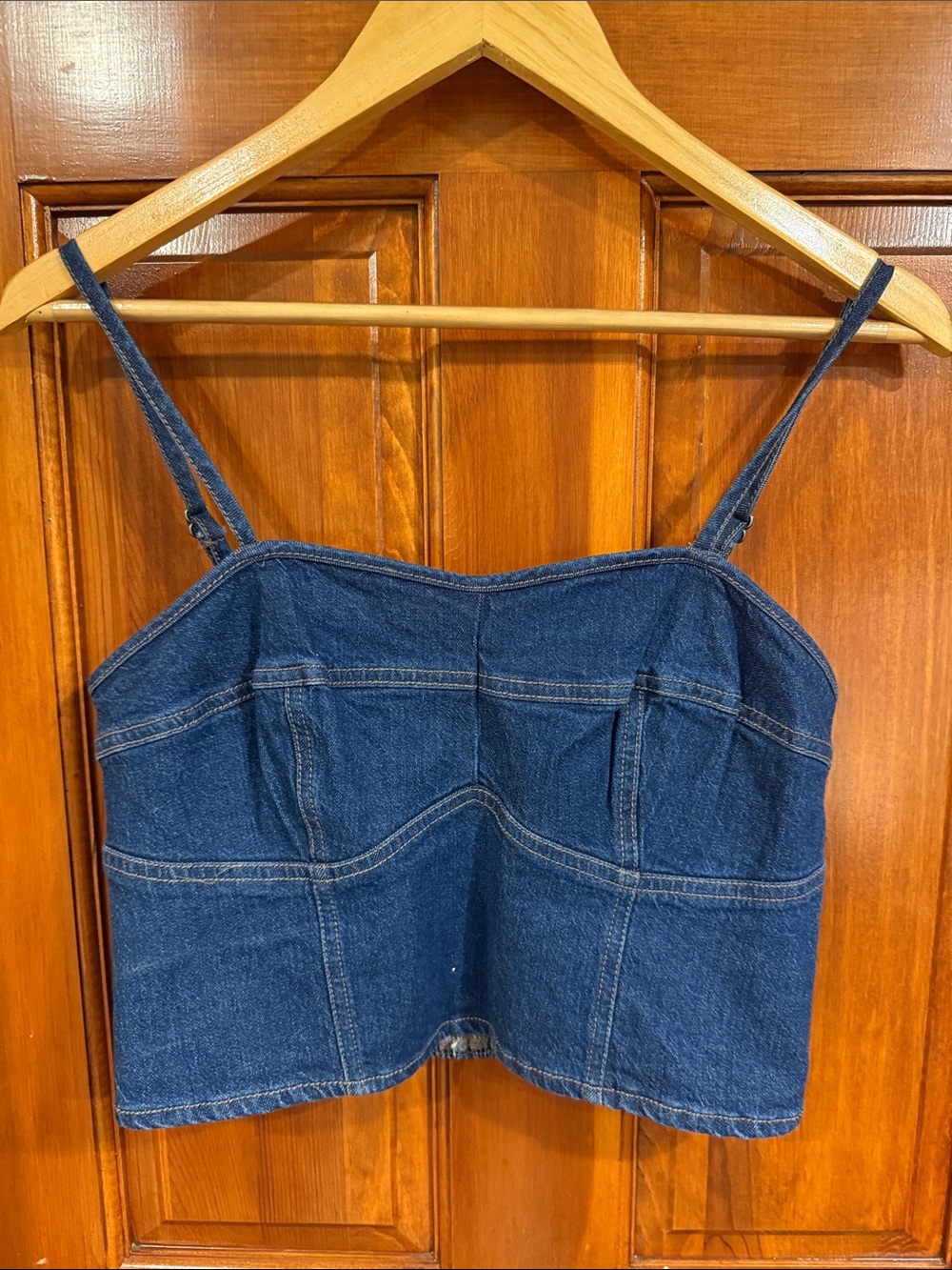 Universal Thread Dark Blue Denim Crop Tank